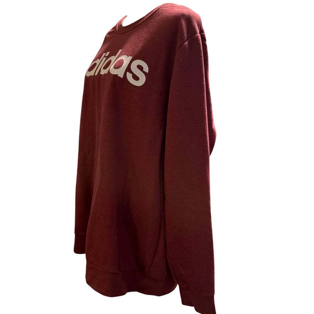 Adidas Essentials Linear Crewneck Sweatshirt, Bur… - image 4